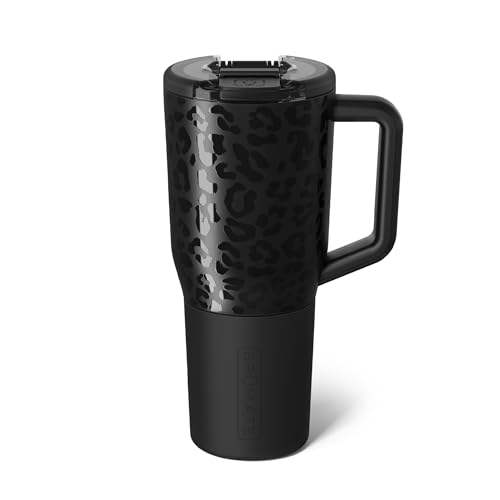 BrÃ¼Mate BrüMate Müv - 35oz 100% Leak Proof Insulated Coffee Mug with Handle & Lid - Stainless Steel Coffee Travel Mug - Double Walled Coffee Cup (Onyx Leopard) - Image 1