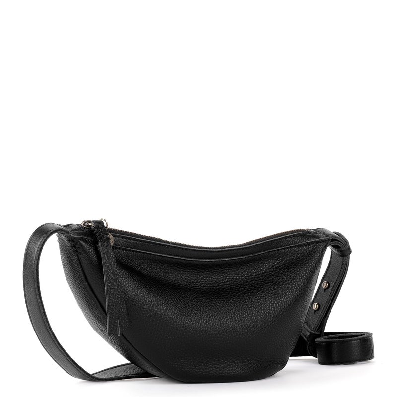 The Sak Tess Sling Bag in Leather, Adjustable Crossbody Strap, Black - Image 5