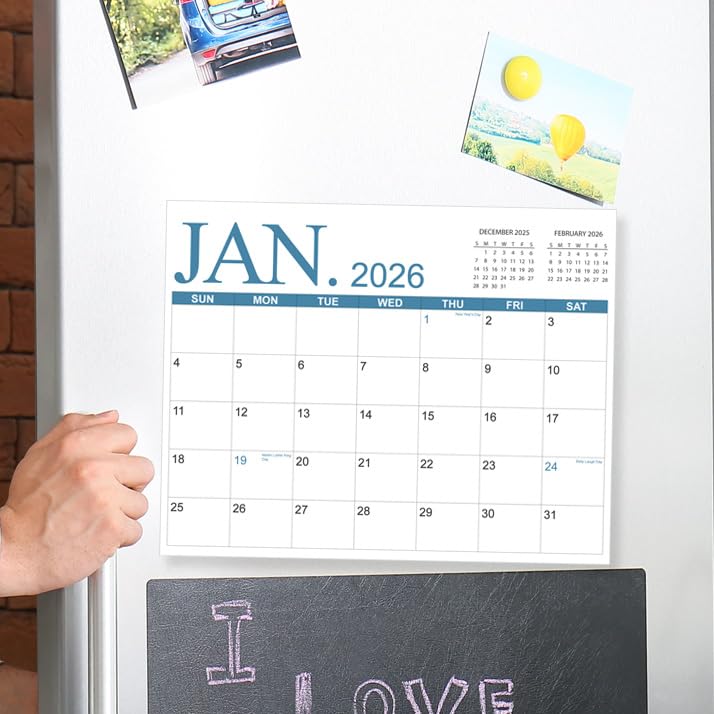 Tuun Fuplan Calendar 2026 - Magnetic Fridge Calendar from January 2026 to June 2027, The Perfect Monthly Refrigerator Calendars 2026 for Family or Kitchen, Seasonal, 8.5'' x 11'', Four Color - Image 4