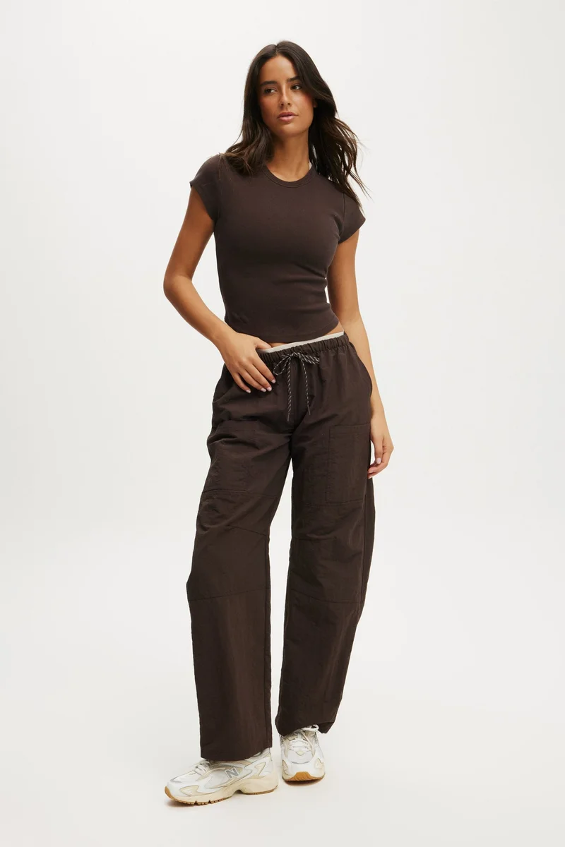 Cotton On  Active Curved Hem Baby Tee for Women | Best Price UAE