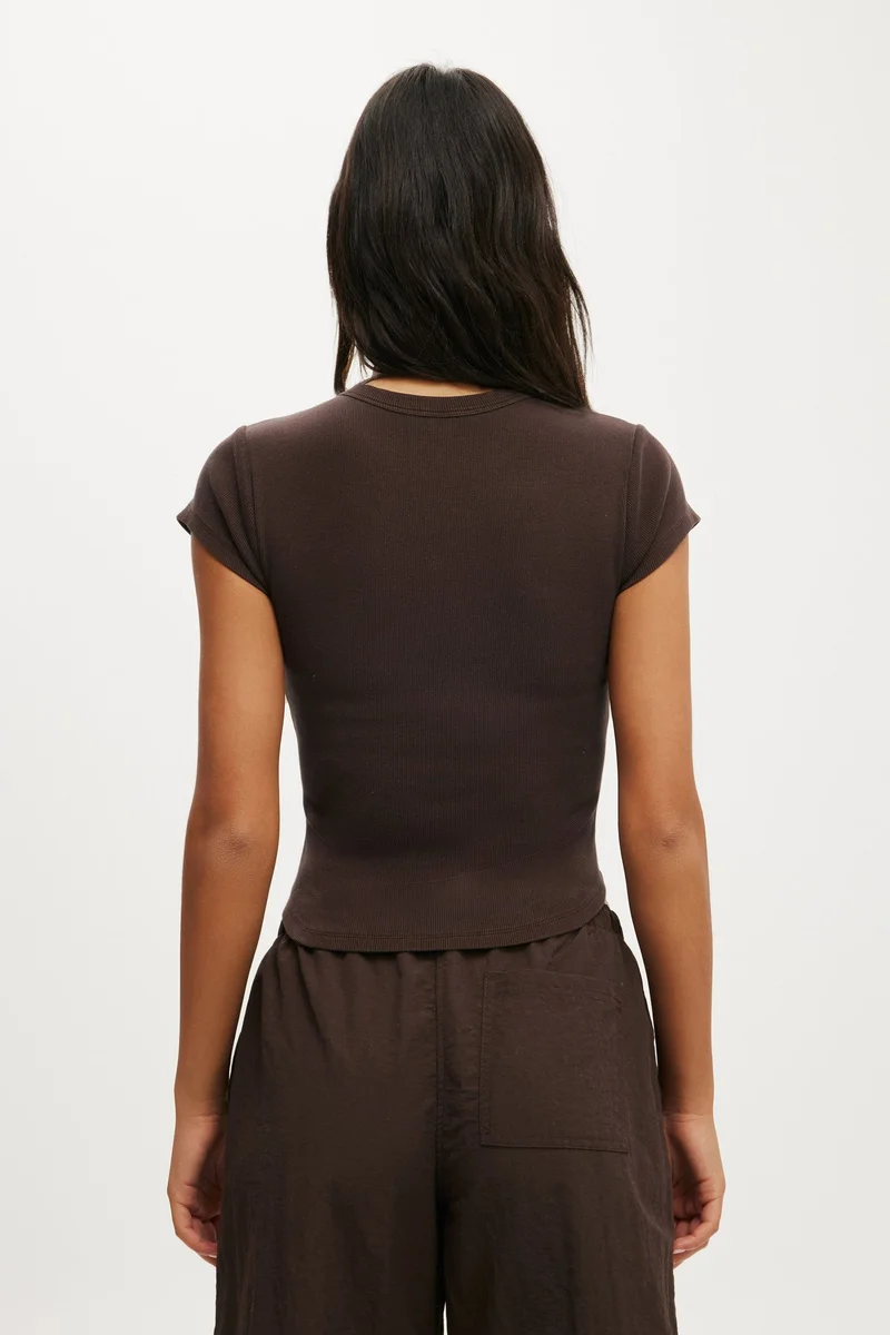 Cotton On  Active Curved Hem Baby Tee for Women | Best Price UAE