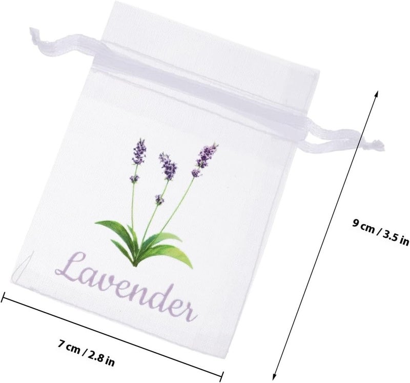20pcs White Organza Drawstring Sachet Bags for Lavender Herbs and Spices, Empty Dried Flower Storage Pouches, Lightweight Mesh Bags for Home Fragrance and Closet Use - Image 2