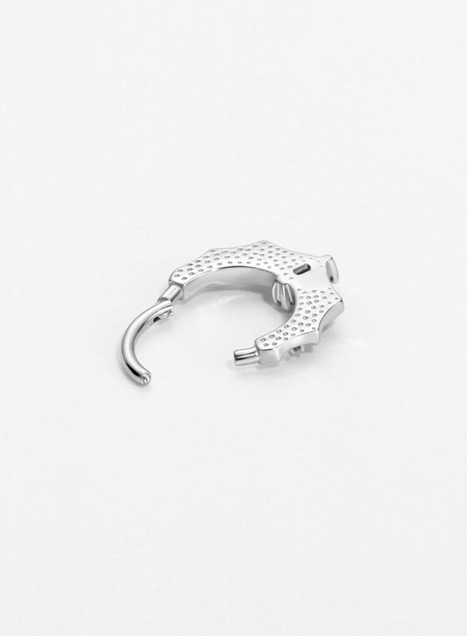 FANSING Halloween Septum Jewelry 16g Bat Septum Ring Surgical Steel Piercing Rings 16 Gauge 10mm Daith Hoop Earring with Black CZ - Image 4
