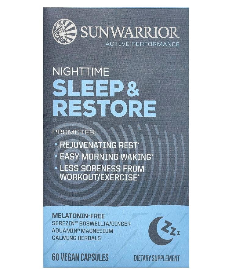 Sunwarrior Nighttime Sleep & Restore 60 Vegan Capsules