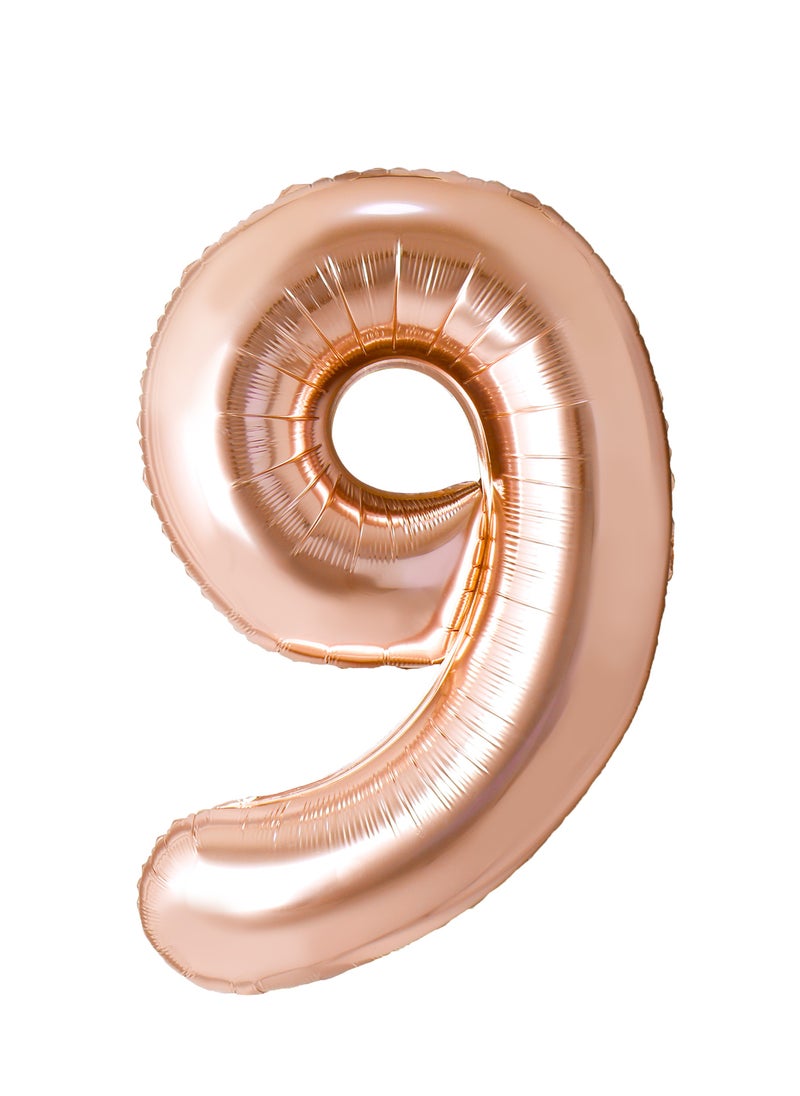Party Zone Champagne Gold Foil Balloon Number 9 35" 
