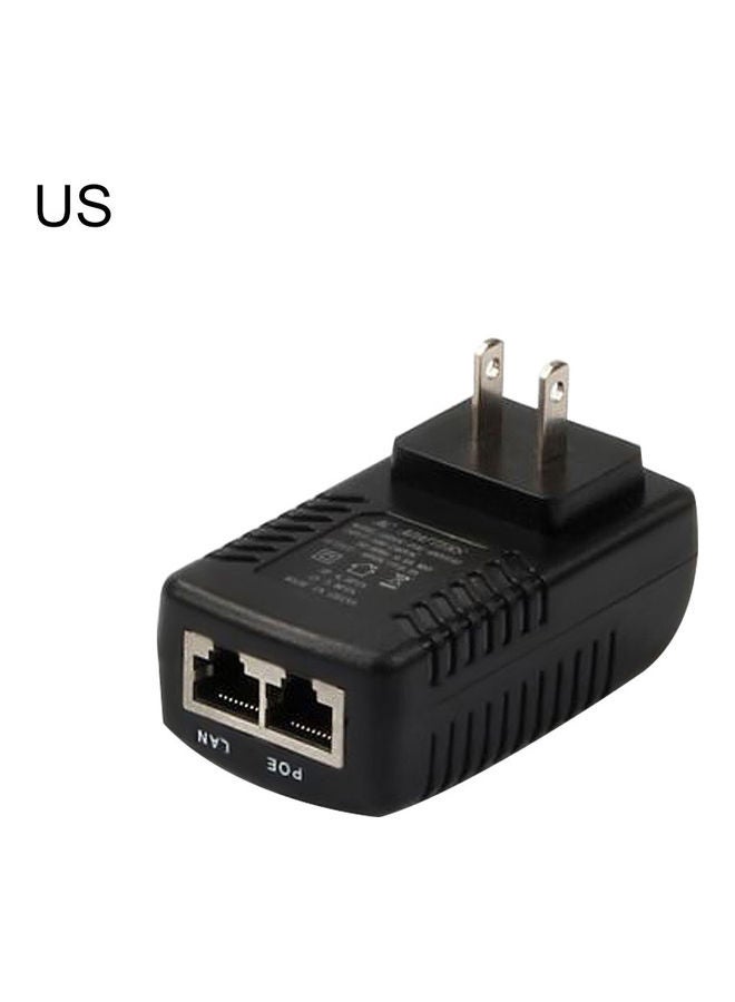 NIBEMINENT 15V Ethernet LAN POE Injector Switch Power Adapter Black  - Image 1