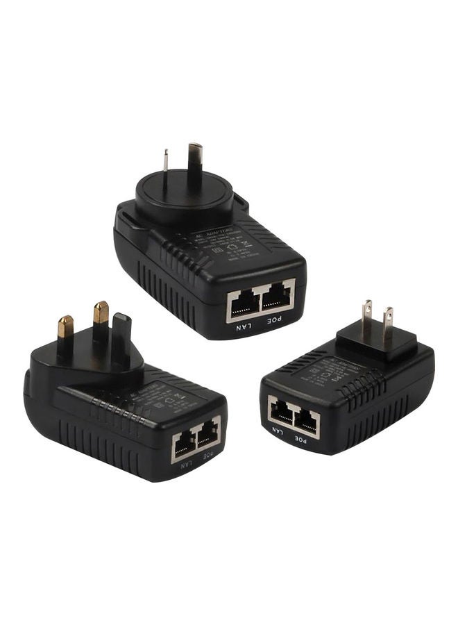 NIBEMINENT 15V Ethernet LAN POE Injector Switch Power Adapter Black  - Image 2