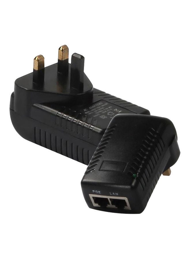 NIBEMINENT 15V Ethernet LAN POE Injector Switch Power Adapter Black  - Image 3
