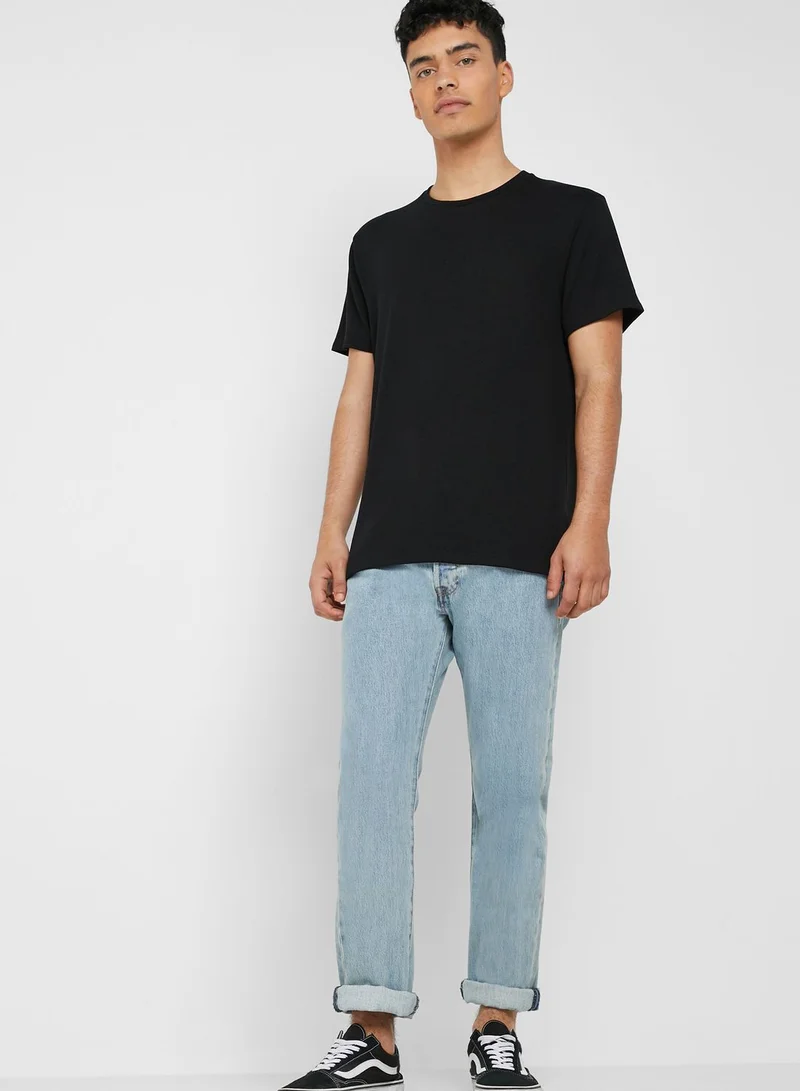 TOPMAN Viscose Crew Neck T-Shirt