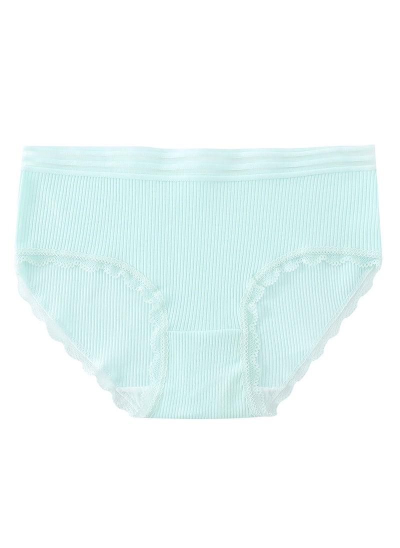 Zeemey 4-Piece Cotton Bikini Breathable Panties Low Waist Fashionable Ladies Charming Thick Bottom