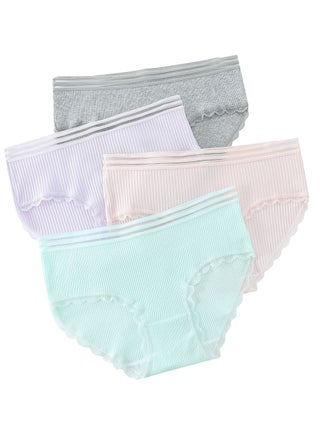 Zeemey 4-Piece Cotton Bikini Breathable Panties Low Waist Fashionable Ladies Charming Thick Bottom - pzsku/Z140CA6C7F593EB91A344Z/45/_/1669102281/e15667db-cba4-4017-be37-76fc907e67de