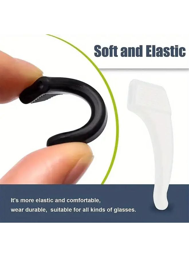 2 Pairs Transparent Anti Slip Glasses Ear Hooks Eyewear Retainers with Comfortable Ear Grips - Image 4