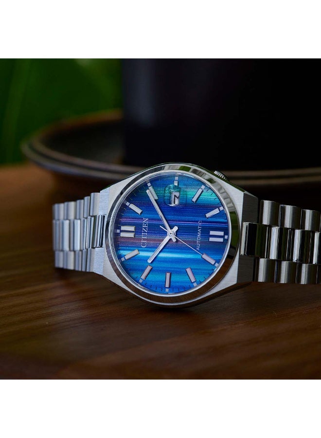 Citizen Tsuyosa NJ0151-53W Automatic Men's Watch | Spectrum Rainbow Dial | Stainless Steel Bracelet | Sapphire Crystal | 40mm - Image 5