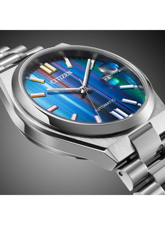 Citizen Tsuyosa NJ0151-53W Automatic Men's Watch | Spectrum Rainbow Dial | Stainless Steel Bracelet | Sapphire Crystal | 40mm - Image 3
