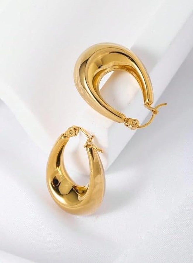 AMAAL earrings for women fashion studs earrings for women anti tarnish gold ear rings stainless steel korean bali Dainty Gold Hoop Earrings | Combo Chic, Small design Jewellery Celebrity Inspired - Image 3