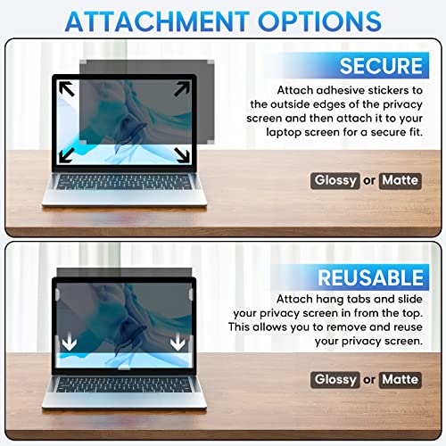Yamaya 16 Inch Laptop Privacy Screen, Removable 16:10 Aspect Privacy Filter Screen Protector - Image 5