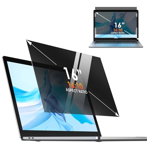 Yamaya 16 Inch Laptop Privacy Screen, Removable 16:10 Aspect Privacy Filter Screen Protector - Image 1