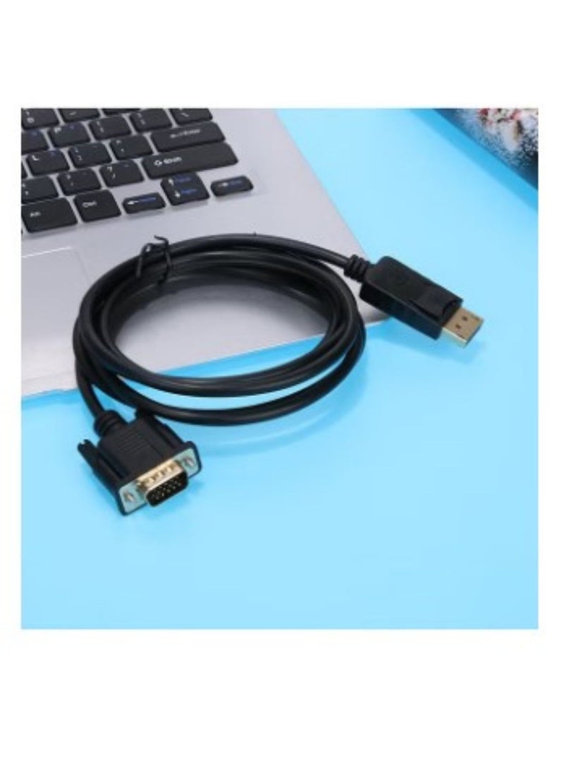 Terabyte Thunderbolt Display Port DP To VGA Male Adapter Converter Cable Black - Image 2