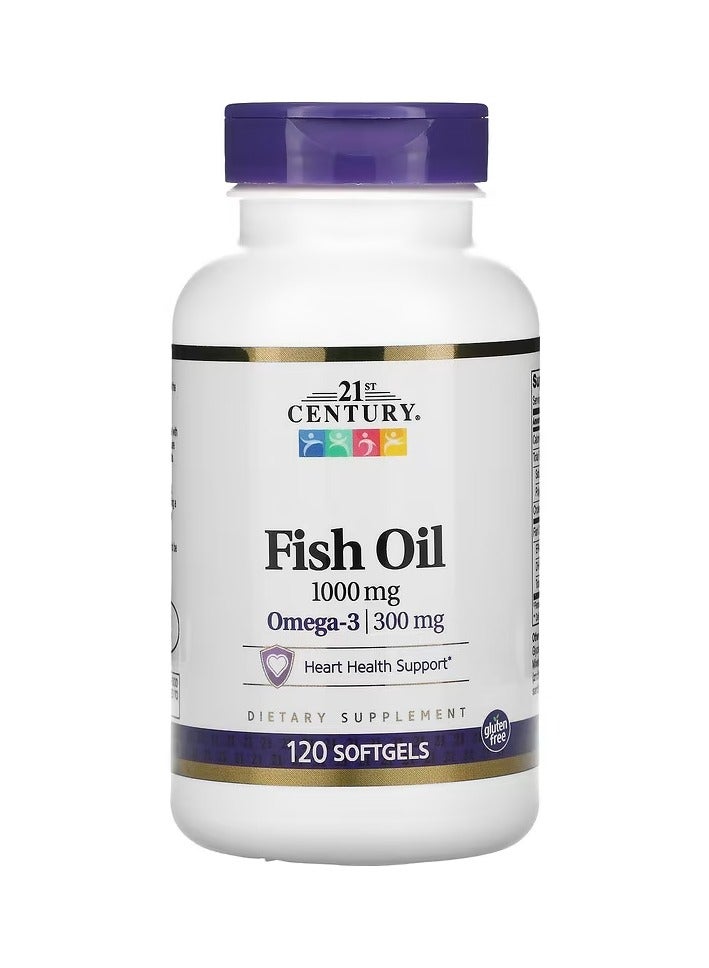 21st Century Fish Oil, 1,000 mg, 120 Softgels - Image 1