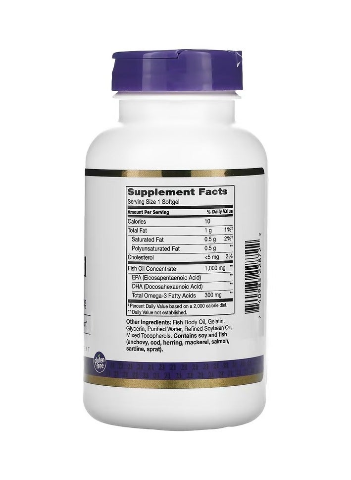 21st Century Fish Oil, 1,000 mg, 120 Softgels - Image 2