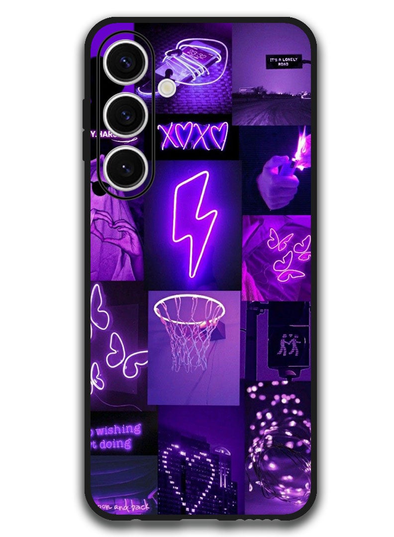 Theodor Protective Case Anti Scratch Shock Proof Bumper Cover For Samsung Galaxy S24 FE Purple aesthetic - Image 1