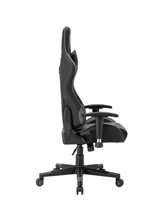Blitzed Ergonomically Designed Super Comfort Gaming Chair With Headrest Pillow, Lumbar Cushion And Retractable Footrest Black/Grey 83x65x32cm - Image 4