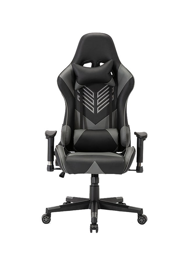 Blitzed Ergonomically Designed Super Comfort Gaming Chair With Headrest Pillow, Lumbar Cushion And Retractable Footrest Black/Grey 83x65x32cm - Image 1