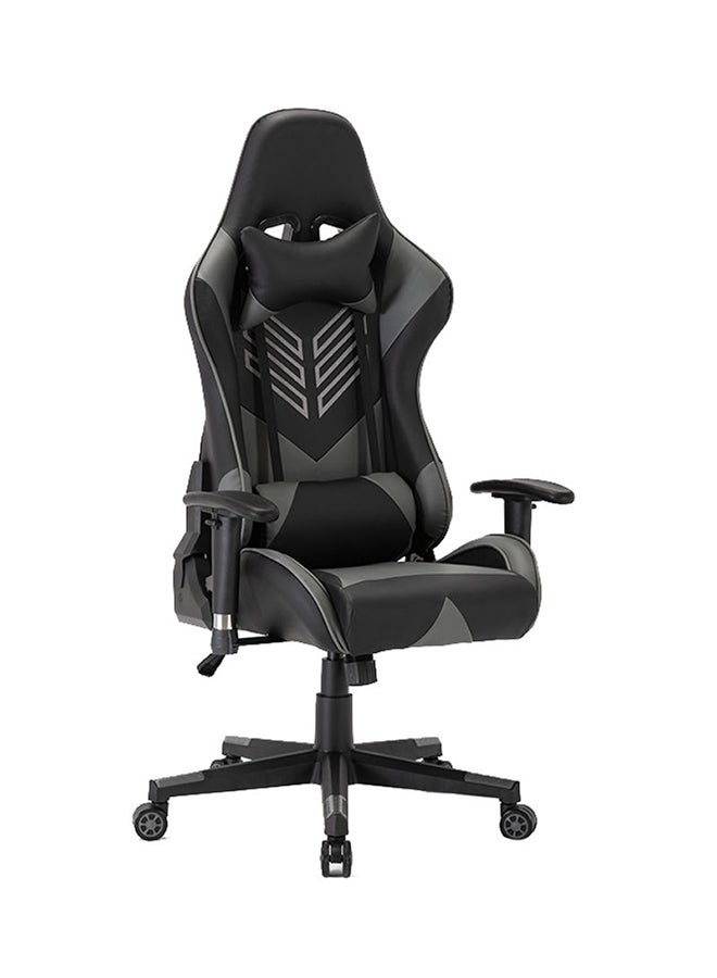Blitzed Ergonomically Designed Super Comfort Gaming Chair With Headrest Pillow, Lumbar Cushion And Retractable Footrest Black/Grey 83x65x32cm - Image 3