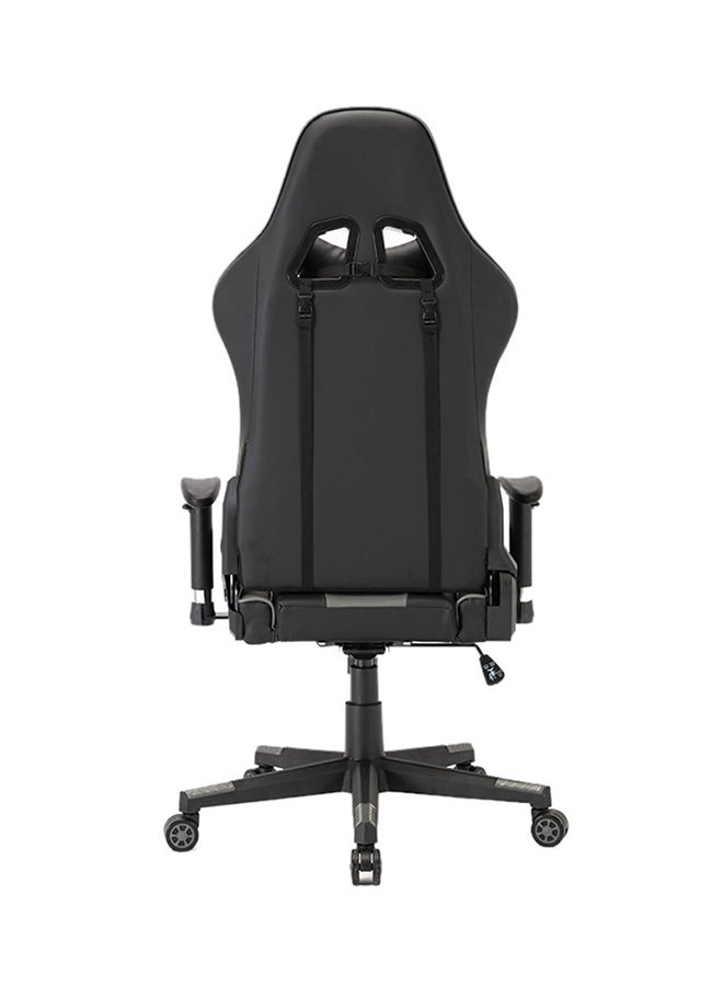 Blitzed Ergonomically Designed Super Comfort Gaming Chair With Headrest Pillow, Lumbar Cushion And Retractable Footrest Black/Grey 83x65x32cm - Image 2