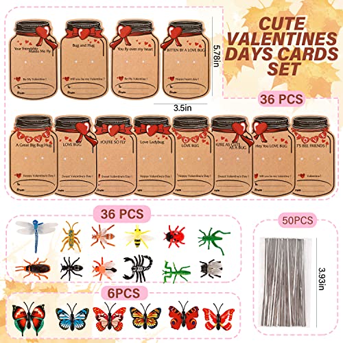 catnee Valentines Day Cards for Kids 36 Pack Love Bug Valentine Cards with 12 Different Toy Bugs Kids Valentines Day Cards Greeting Cards for Kids Classroom School Gifts Exchange Valentines Party Favors - Image 5