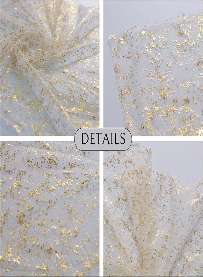 Snowkingdom 10 Ft Gold Table Runner, Sheer Gauze Chiffon Tulle Cheesecloth Sequin Glitter Metallic Foil, Table Decorations for Home Wedding Anniversary Party Birthday Holiday Christmas Thanksgiving - Image 4