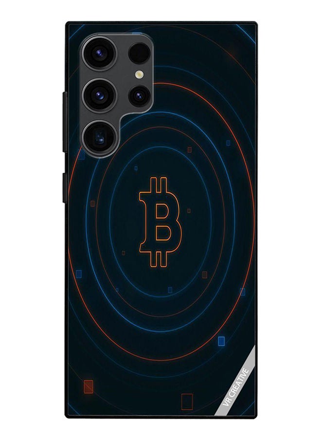 VR CREATIVE Protective Case Cover For Samsung Galaxy S23 Ultra 5G Cryptocurrency Design Multicolour - Image 1