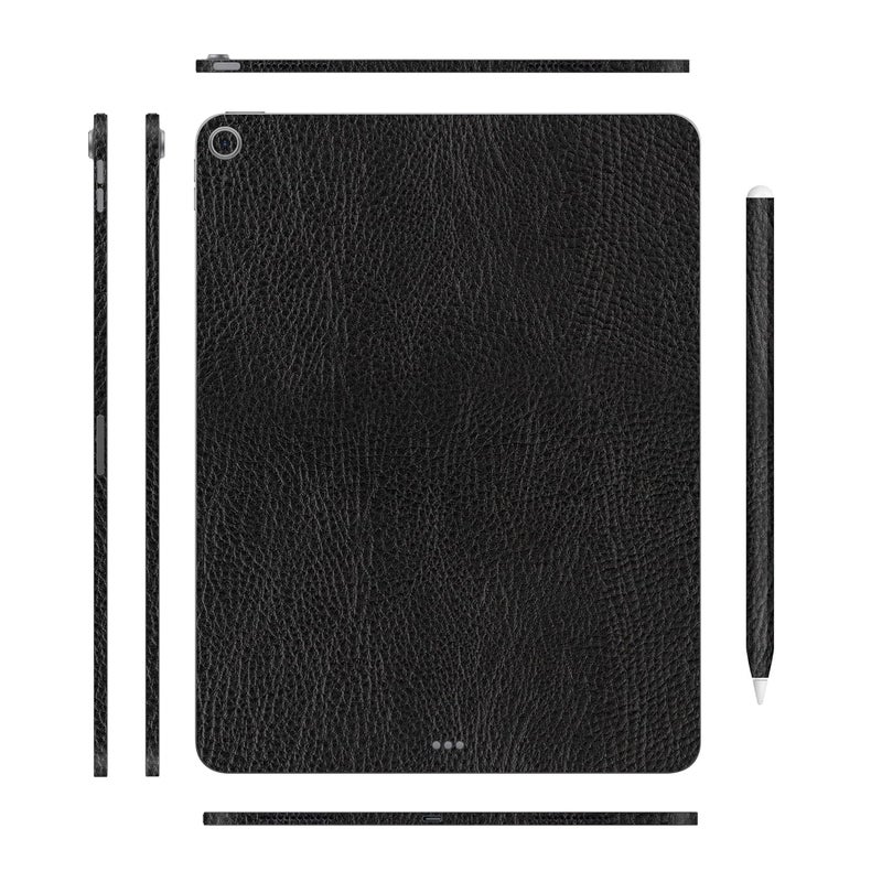 أغطية تابلت متوافقة مع آيباد إير 13 M2 2024، ملصق فينيل مضاد للخدش، فيلم واقي، ليس غلاف/غطاء (جلد أسود، غلاف كامل الجسم + غلاف قلم آيباد 2)