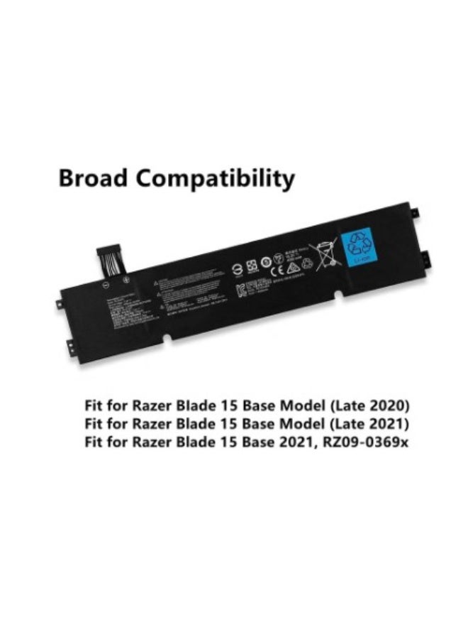 Terabyte 60.8Wh RC30-0351 Laptop Battery for Razer Blade 15 Base 2020 2021 RZ09-0369x RZ09-0351 Notebook Series 4ICP7/63/69 RZ09-03519E11 15.2V 4000mAh - Image 2