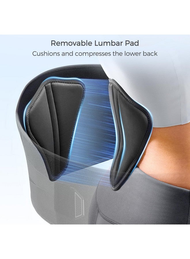 فري تو دعامة ظهر FREETOO لتخفيف آلام أسفل الظهر مع نظام بكرة، حزام دعم قطني للرجال والنساء مع وسادة قطنية، تصميم مريح ومادة محبوكة ثلاثية الأبعاد ناعمة وجيدة التهوية، للانزلاق الغضروفي وعرق النسا - Image 4