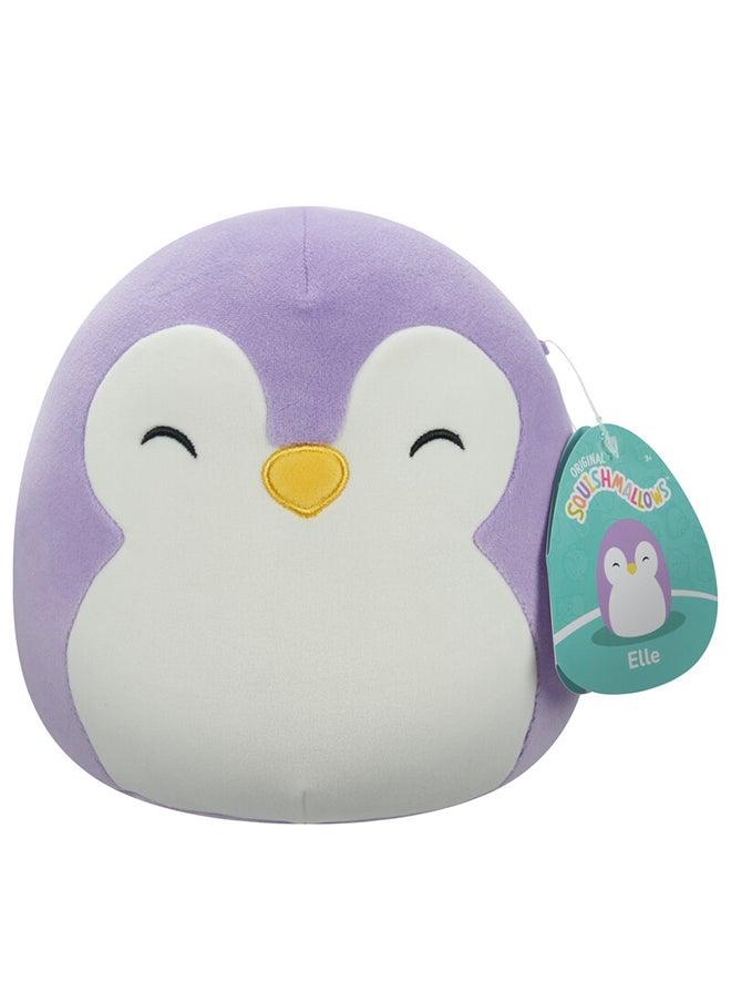 Squishmallows Little Plush 7.5 inch Elle Purple Penguin with Closed Eyes and White Belly Officially Licensed Kellytoy Plush Toy Colorful Soft Gift for Kids Girls & Boys Washable Squishy Stuff Toy Multicolor All Age  - Image 1