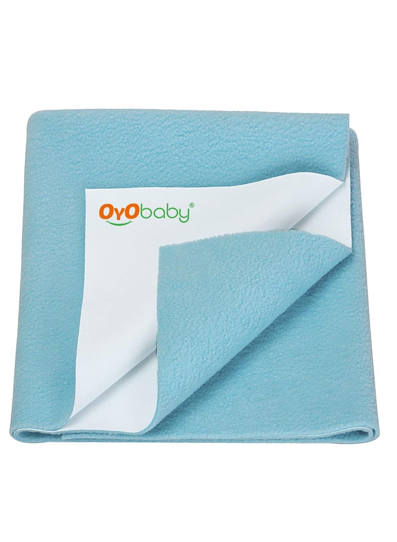 OYO BABY Extra Absorbent Waterproof Baby Dry
  Sheet Extra-Large Size (200x140cm) | Quick Dry Sheet for Bed Protector, Soft
  & Breathable | Sea Blue - Image 1