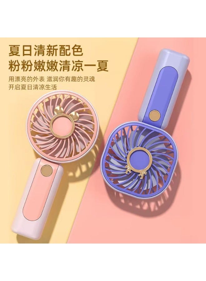 QSHOP ® USB Handheld Fan High Speed Mini Desktop Fan 3 Speed Modes Perfect for Office Travel Makeup Drying - Image 2