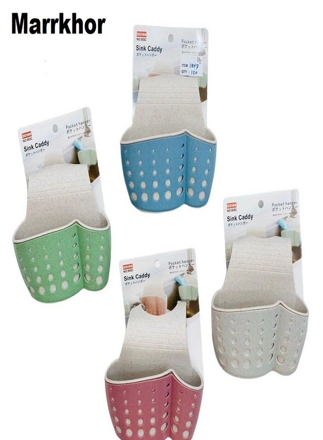 مارخور 2 قطعة حوض المطبخ الإسفنج تخزين الرف حامل الصابون منظم الحمام مصفاة معلقة (متعدد الألوان) - Image 1