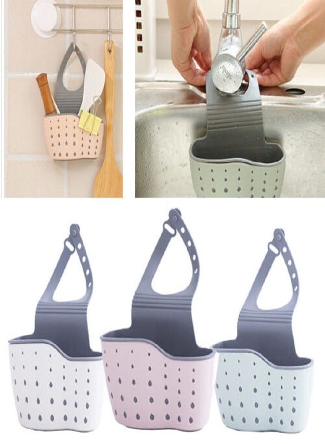 مارخور 2 قطعة حوض المطبخ الإسفنج تخزين الرف حامل الصابون منظم الحمام مصفاة معلقة (متعدد الألوان) - Image 2