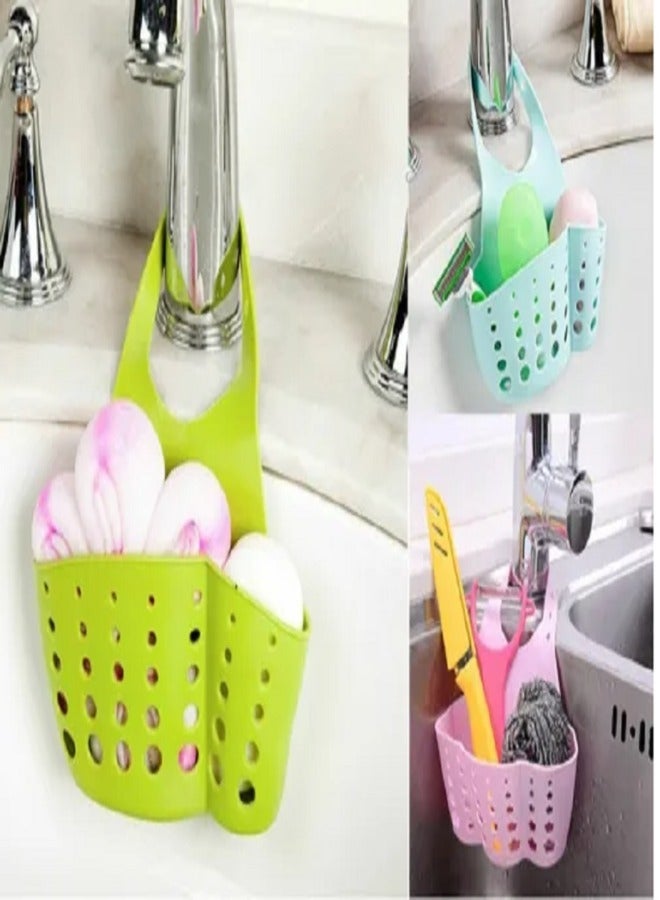 مارخور 2 قطعة حوض المطبخ الإسفنج تخزين الرف حامل الصابون منظم الحمام مصفاة معلقة (متعدد الألوان) - Image 3