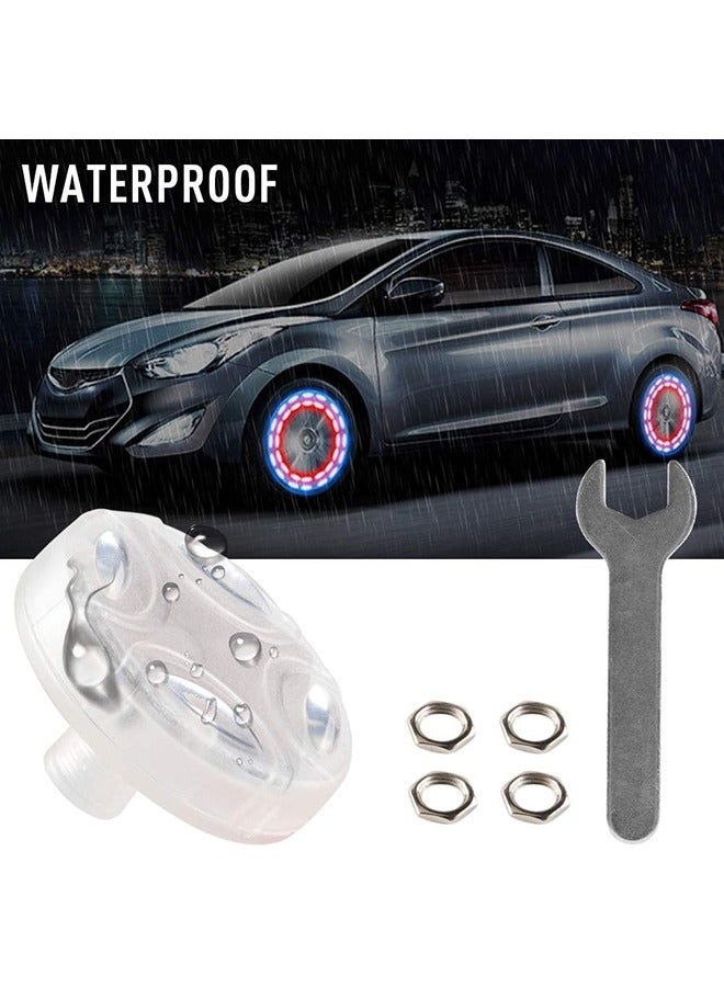 general Solar Car Tire Wheel Lights LED Car Wheel Tire Air Valve Cap Light with Motion Sensors Flashing Colorful LED Gas Nozzle Cap Tire Light Use for Car Motorcycles Bicycles （Pack of 4） - Image 5