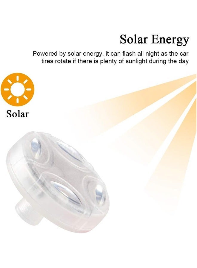 general Solar Car Tire Wheel Lights LED Car Wheel Tire Air Valve Cap Light with Motion Sensors Flashing Colorful LED Gas Nozzle Cap Tire Light Use for Car Motorcycles Bicycles （Pack of 4） - Image 3