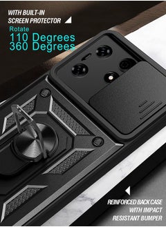 Xoopla Tecno Spark 10 Pro Case Cover, With Car Magnetic Bracket And Slide Camera Len Silicone Non-slip Shockproof Anti-Scratch Protective Anti-scratch Case for Spark 10 Pro（Black）  - Image 4