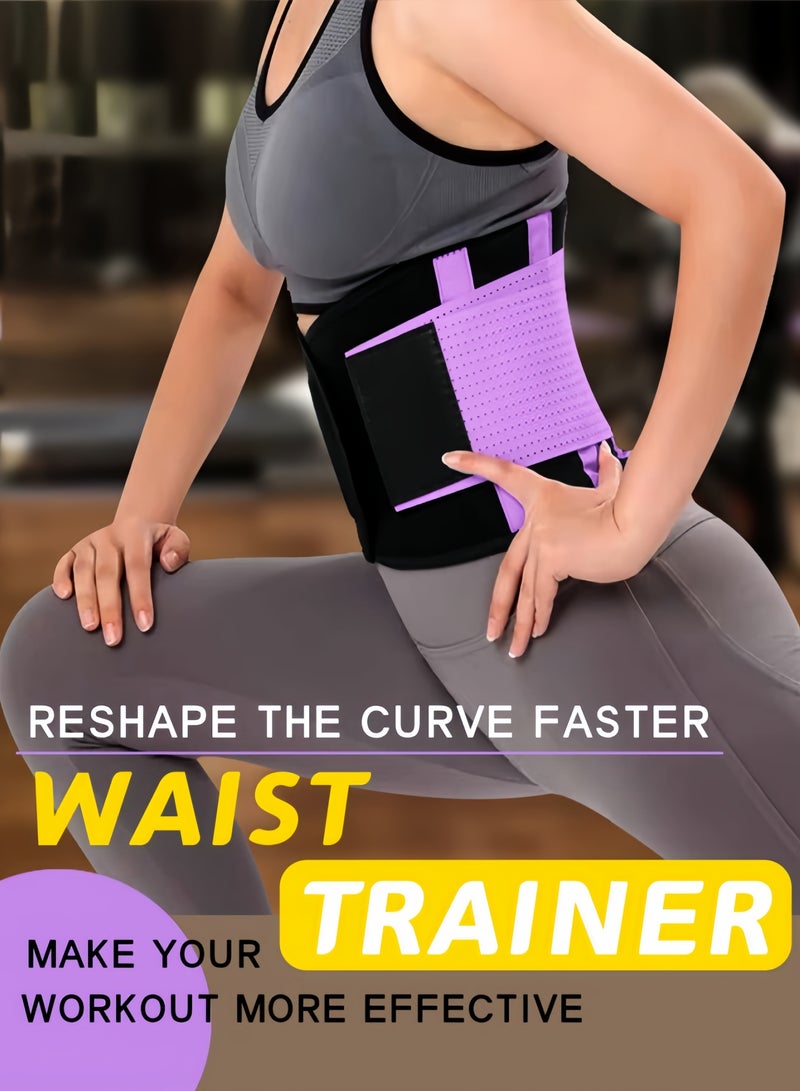 HALAMODO Waist Trainer Belt for Women Neoprene Waist Cincher Trimmer Slimming Body Shaper for Weight Loss Back Support Sweat Wrap for Fitness and Gym Workout  - Image 2