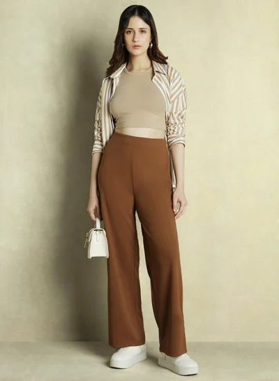 Dennis Lingo Brown Pants For Women
