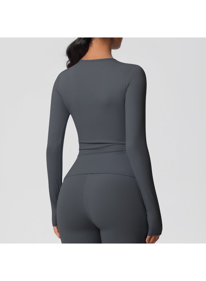 Fitness Long Sleeve Women Yoga Shirts Running Push Up Gym Clothes Workout Dry Fit Breathable High Elastic Sports Top - Image 4