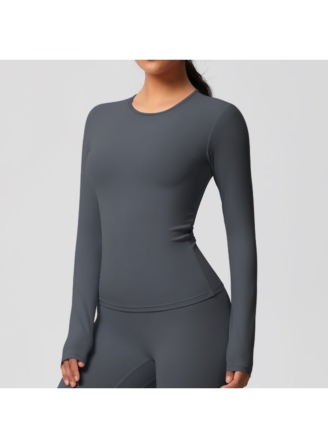 Fitness Long Sleeve Women Yoga Shirts Running Push Up Gym Clothes Workout Dry Fit Breathable High Elastic Sports Top - Image 2