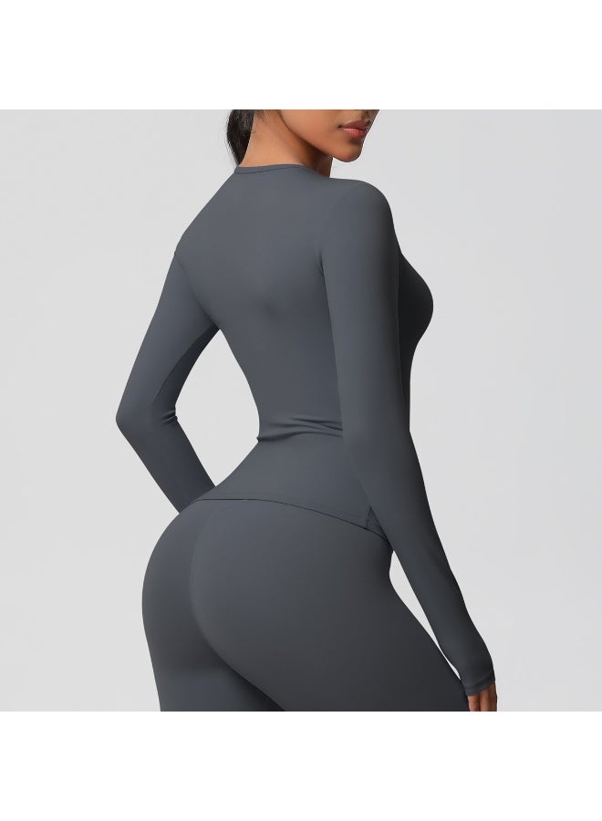 Fitness Long Sleeve Women Yoga Shirts Running Push Up Gym Clothes Workout Dry Fit Breathable High Elastic Sports Top - Image 5
