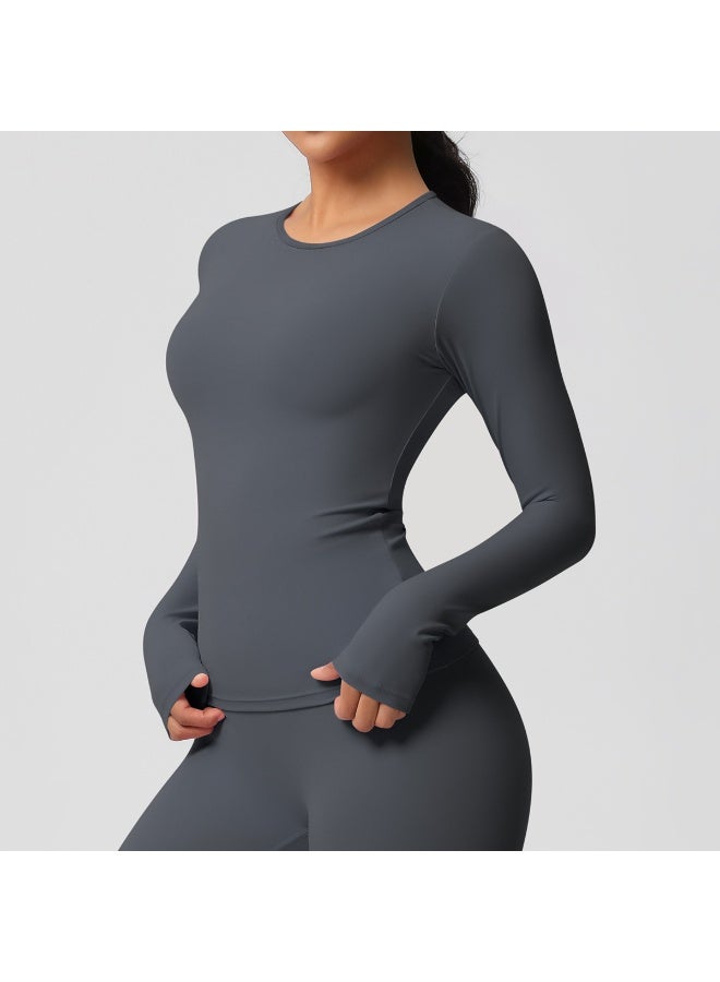 Fitness Long Sleeve Women Yoga Shirts Running Push Up Gym Clothes Workout Dry Fit Breathable High Elastic Sports Top - Image 3
